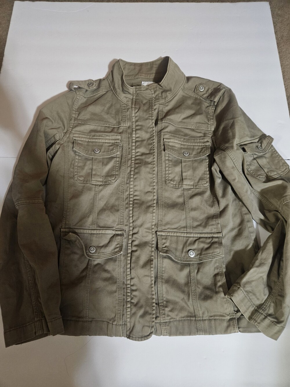 Kenzie Jeans Military Utility Jacket L